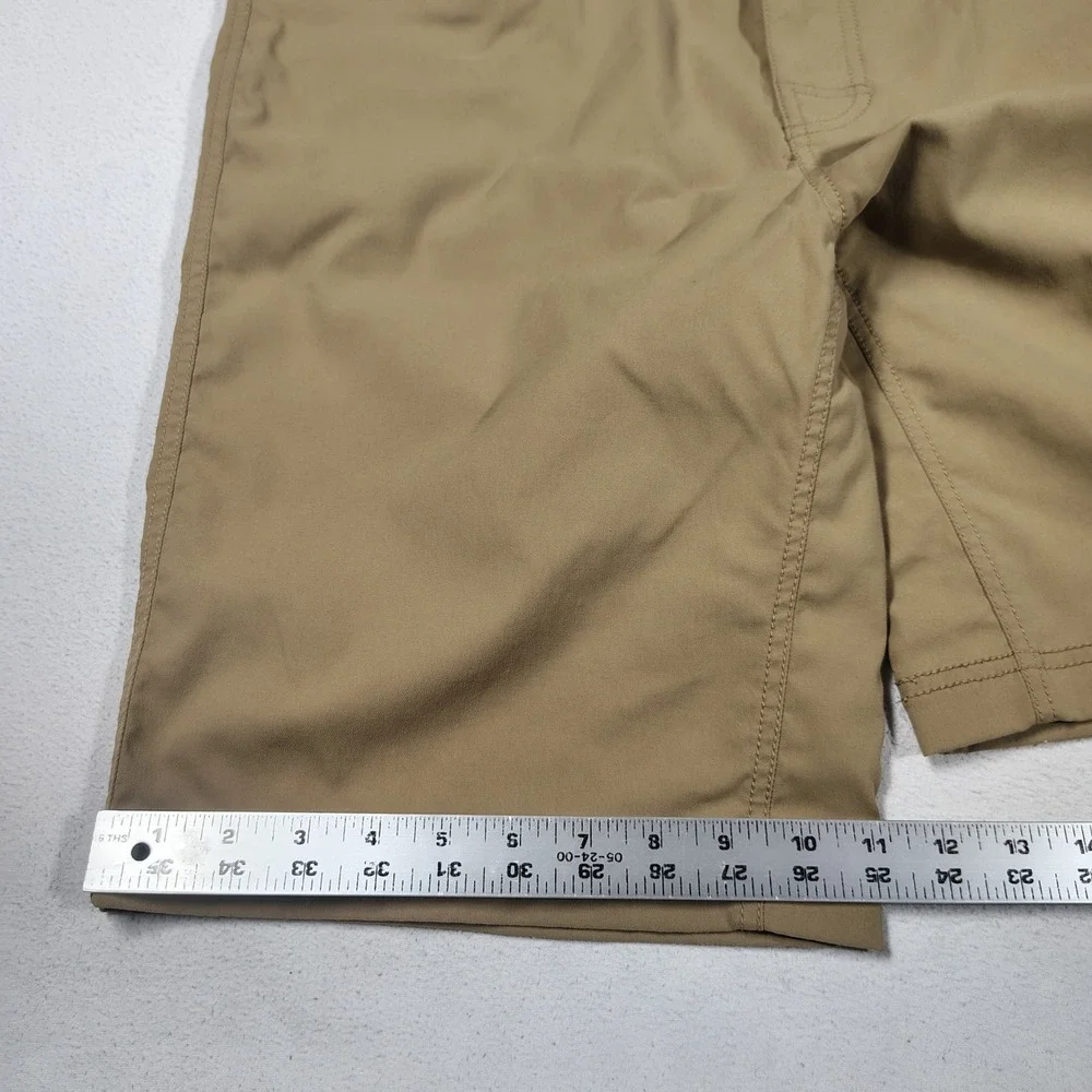 Prana Brion Shorts Mens 35x11 Tan Nylon Stretch Hiking Outdoor M3BN11117 - Picture 8 of 11
